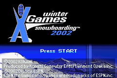 ESPN X Games Skateboarding title screen for GameBoy Advance